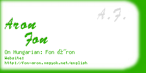 aron fon business card